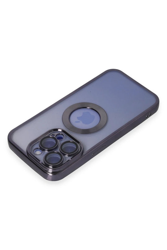 iPhone 15 Pro Max Slot Silikon Kılıf - Mor 3