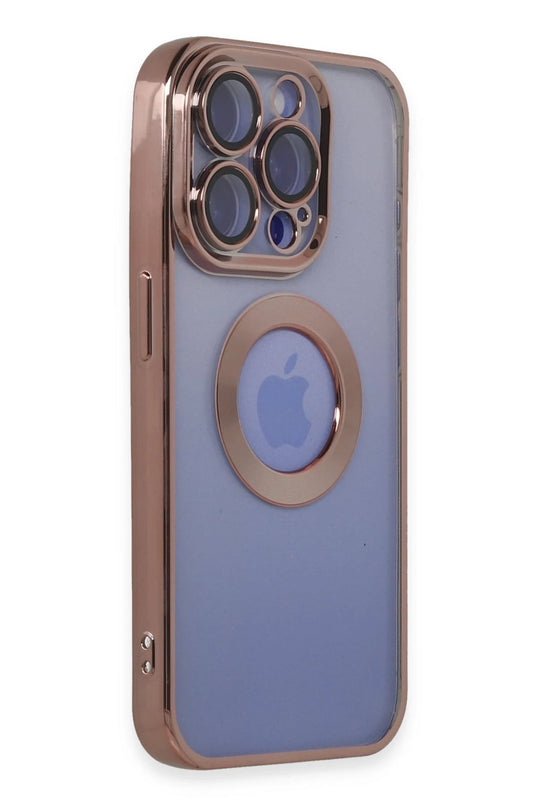iPhone 15 Pro Max Slot Silikon Kılıf - Rose Gold 2