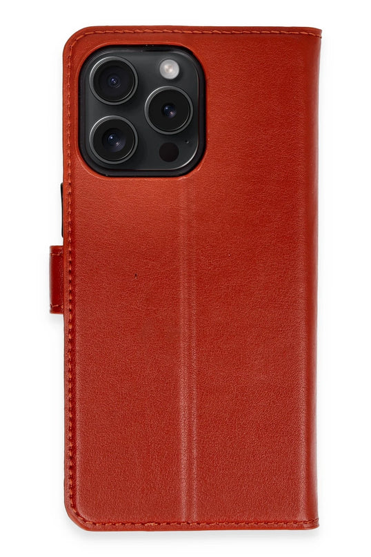 iPhone 15 Pro Max Trend S Plus Kapaklı Kılıf - Kırmızı