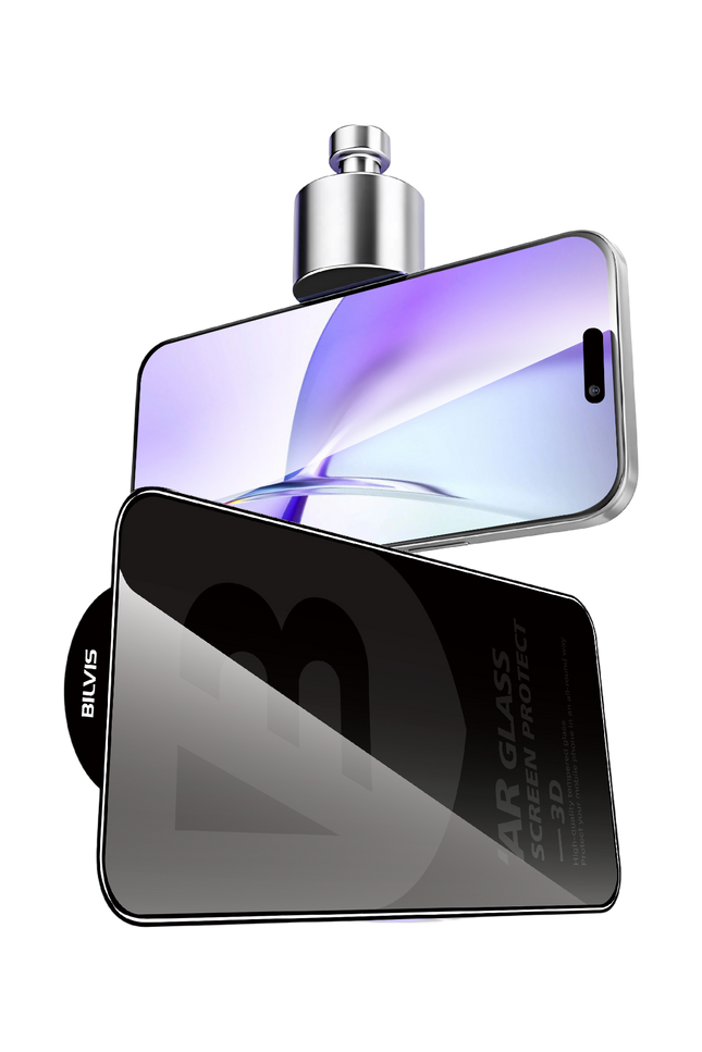 iPhone 16 5D Privacy Diamond Hayalet Cam Ekran Koruyucu 5