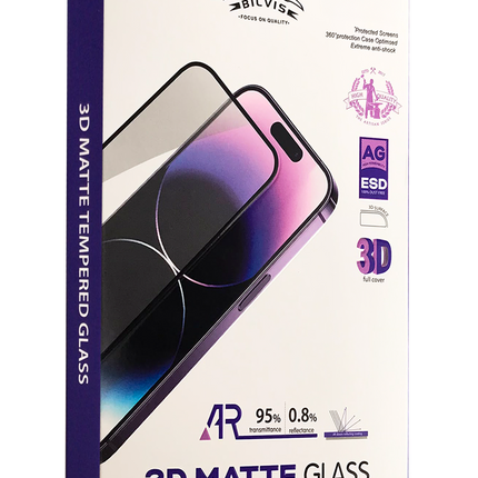 iPhone 16 Bilvis 3D Mat Cam Ekran Koruyucu
