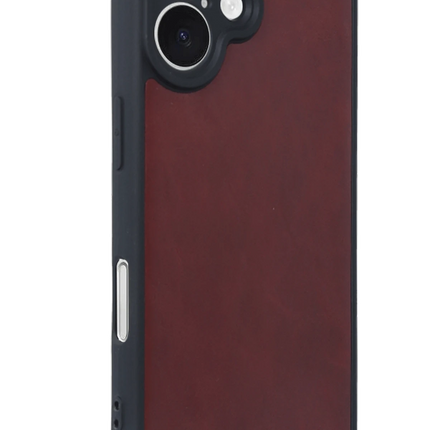 iPhone 16 Aras Deri Kapak Kılıf - Bordo 2