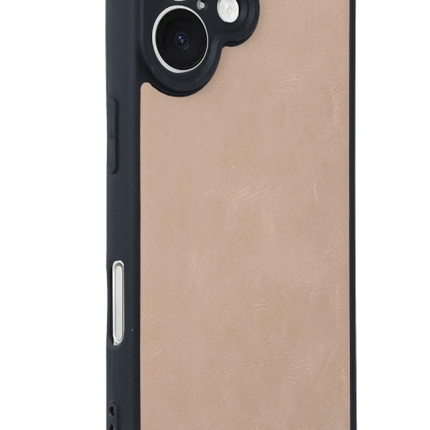 iPhone 16 Aras Deri Kapak Kılıf - Pudra 2