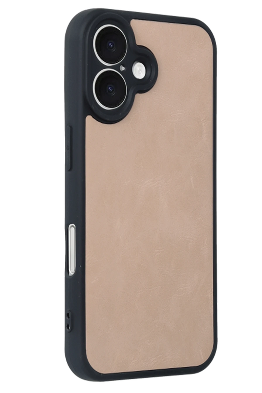 iPhone 16 Aras Deri Kapak Kılıf - Pudra 2