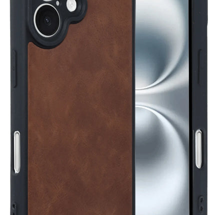 iPhone 16 Aras Deri Kapak Kılıf - Taba
