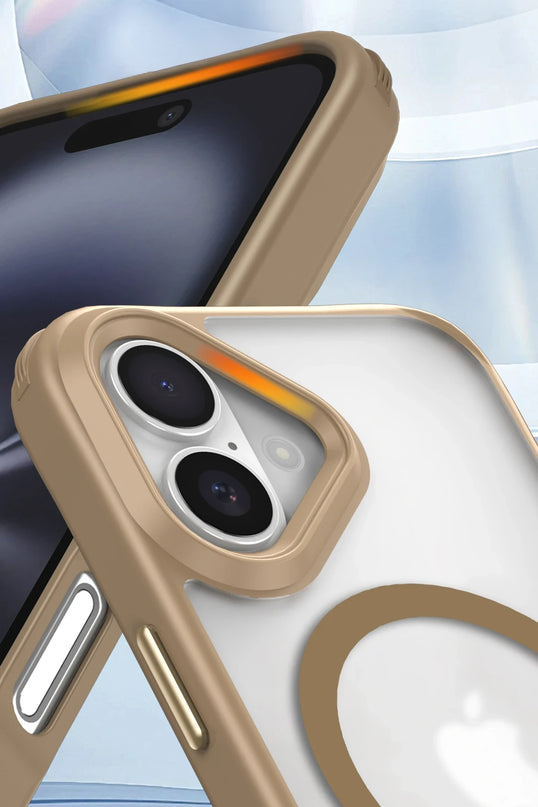 iPhone 16 Enka Magsafe Silikon Kılıf - Çöl Titanyum 2