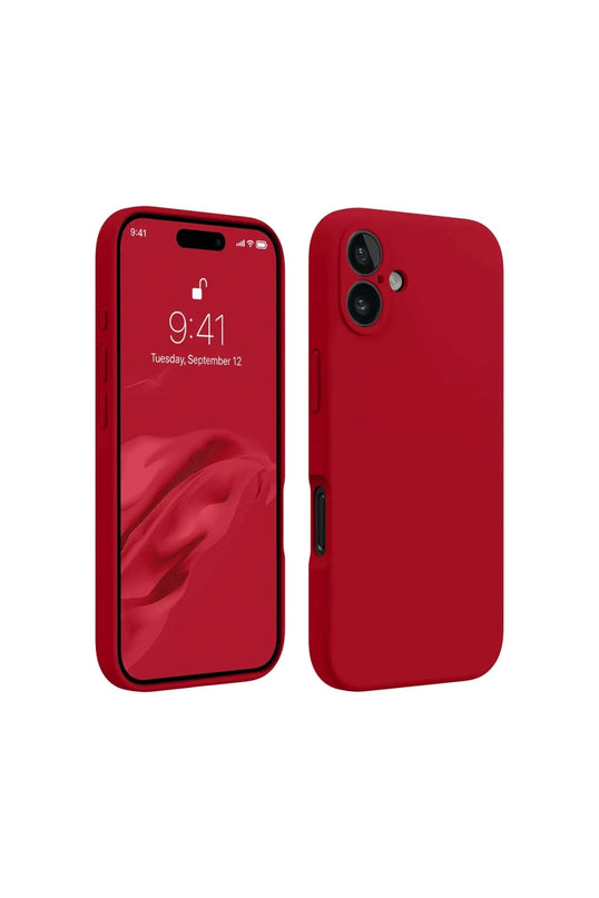 iPhone 16 First Silikon Kılıf - Kırmızı