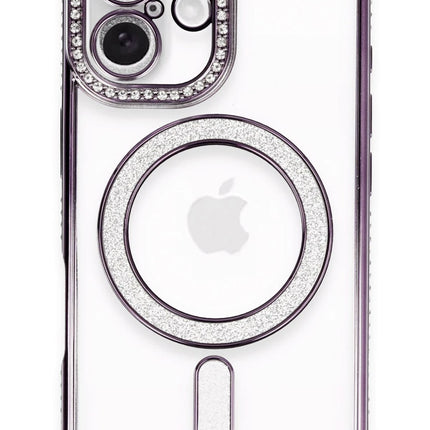 iPhone 16 Joke Simli Magneticsafe Kılıf - Derin Mor 2