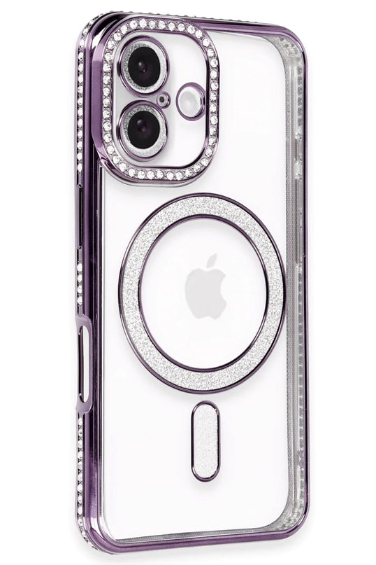 iPhone 16 Joke Simli Magneticsafe Kılıf - Derin Mor