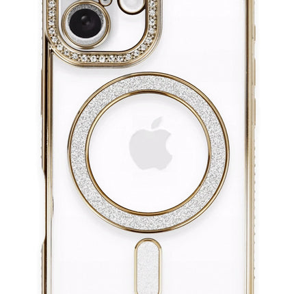 iPhone 16 Joke Simli Magneticsafe Kılıf - Gold 2