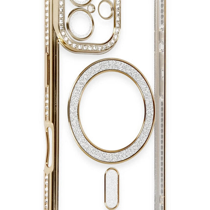 iPhone 16 Joke Simli Magneticsafe Kılıf - Gold 3