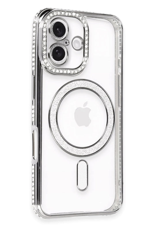 iPhone 16 Joke Simli Magneticsafe Kılıf - Gri