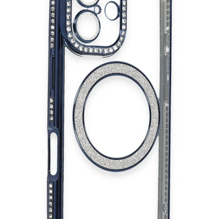 iPhone 16 Joke Simli Magneticsafe Kılıf - Lacivert 2