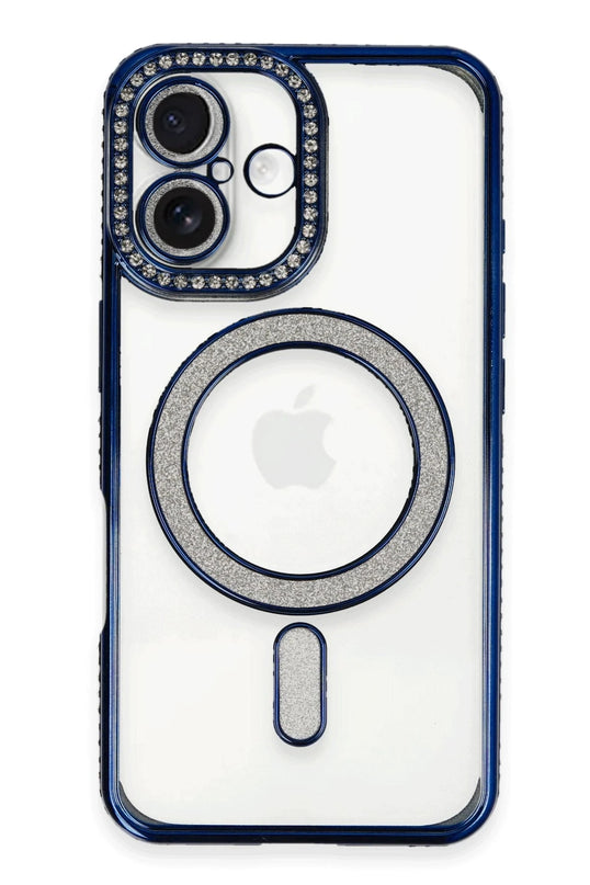 iPhone 16 Joke Simli Magneticsafe Kılıf - Lacivert