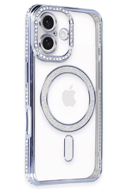 iPhone 16 Joke Simli Magneticsafe Kılıf - Mavi