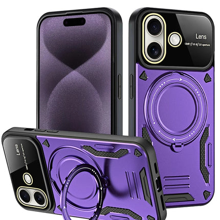 iPhone 16 Joy Lens Standlı Kapak Kılıf - Mor