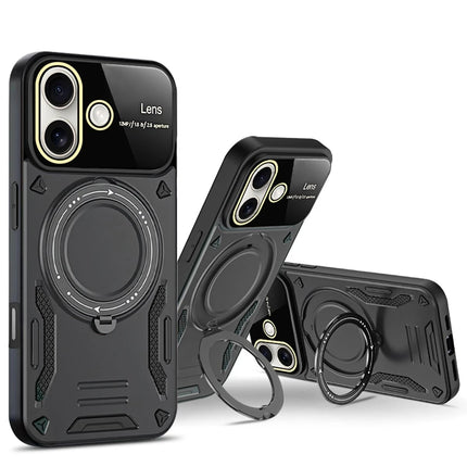 iPhone 16 Joy Lens Standlı Kapak Kılıf - Siyah 2