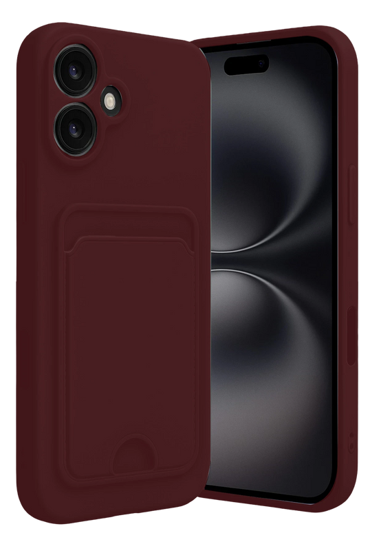 iPhone 16 Kelvin Kartvizitli Silikon Kılıf - Bordo