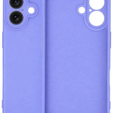 iPhone 16 Nano içi Kadife Silikon Kılıf - Lila