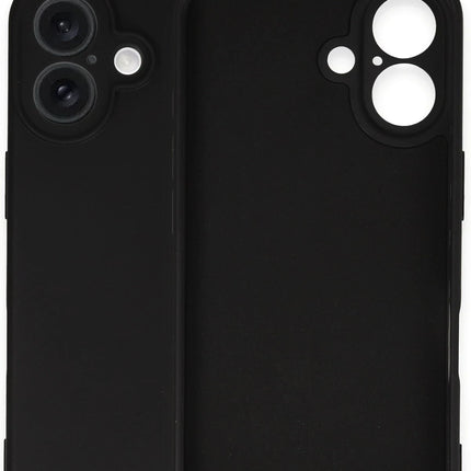 iPhone 16 Nano içi Kadife Silikon Kılıf - Siyah 2