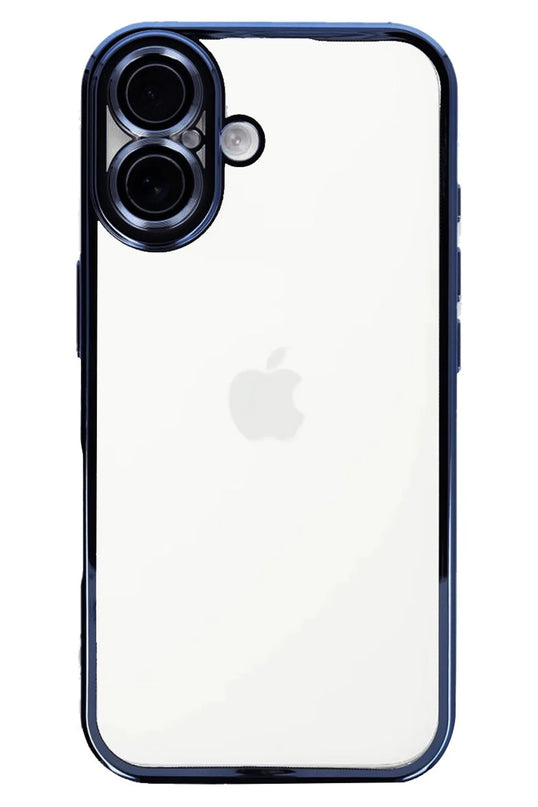 iPhone 16 Razer Lensli Silikon Kılıf - Açık Mavi