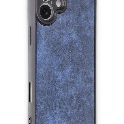 iPhone 16 Plus Aras Deri Kapak Kılıf - Lacivert 2