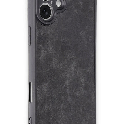 iPhone 16 Plus Aras Deri Kapak Kılıf - Siyah 2