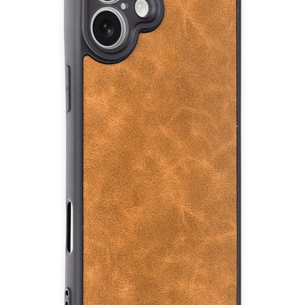 iPhone 16 Plus Aras Deri Kapak Kılıf - Taba 2