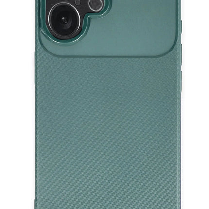 iPhone 16 Plus Auto Focus Karbon Kapak Kılıf - Koyu Yeşil 4