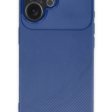 iPhone 16 Plus Auto Focus Karbon Kapak Kılıf - Lacivert 4