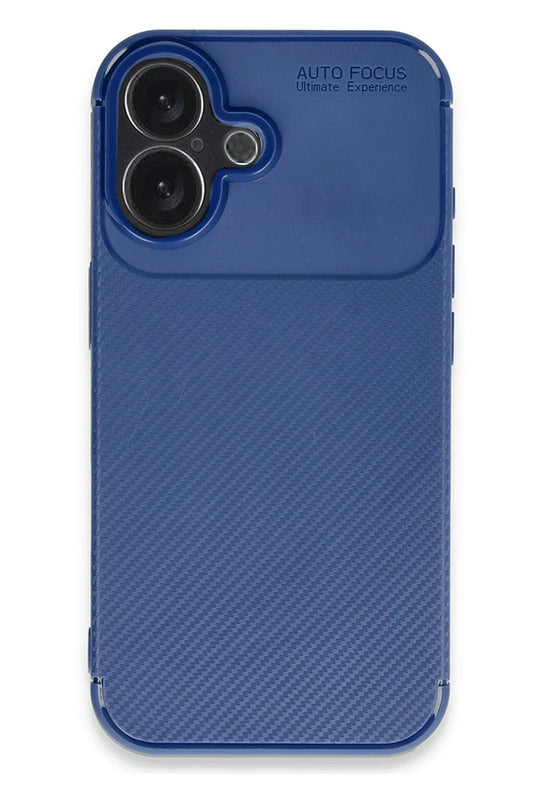 iPhone 16 Plus Auto Focus Karbon Kapak Kılıf - Lacivert 4