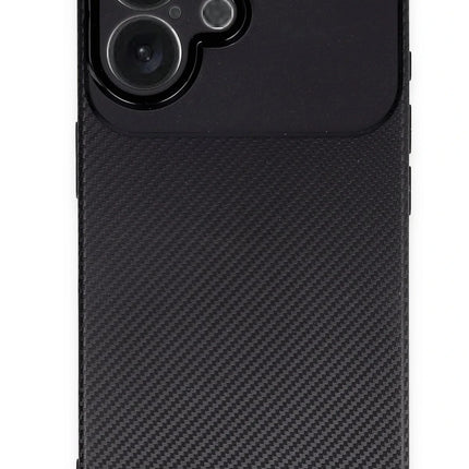 iPhone 16 Plus Auto Focus Karbon Kapak Kılıf - Siyah 4