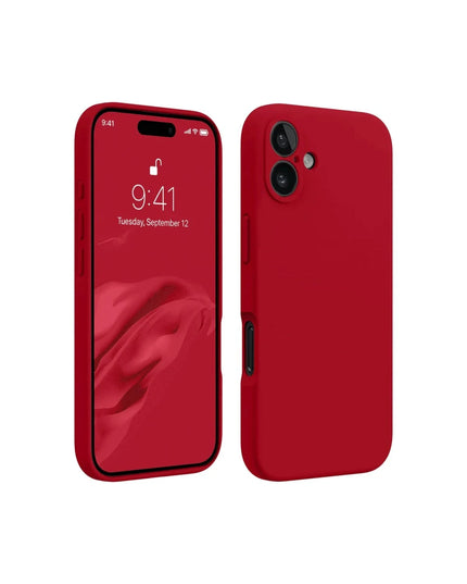 iPhone 16 Plus First Silikon Kılıf - Kırmızı