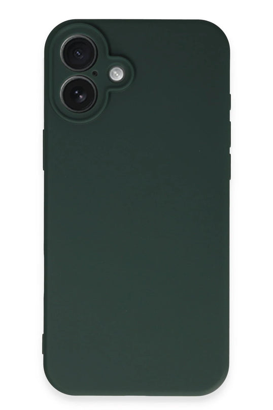 iPhone 16 Plus First Silikon Kılıf - Koyu Yeşil 4