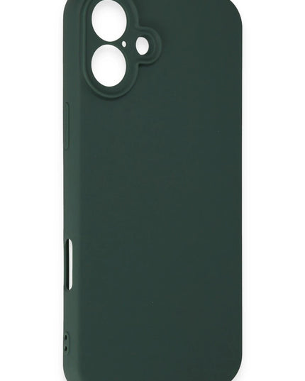 iPhone 16 Plus First Silikon Kılıf - Koyu Yeşil 3