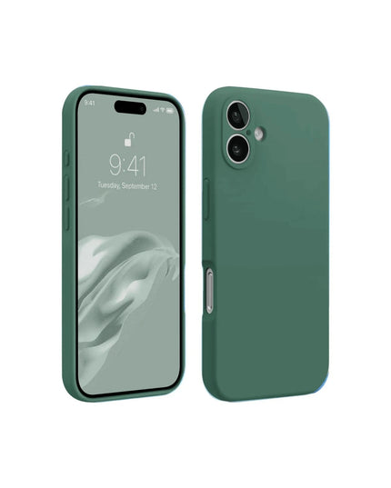 iPhone 16 Plus First Silikon Kılıf - Koyu Yeşil