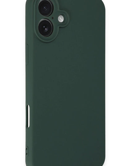 iPhone 16 Plus First Silikon Kılıf - Koyu Yeşil 2