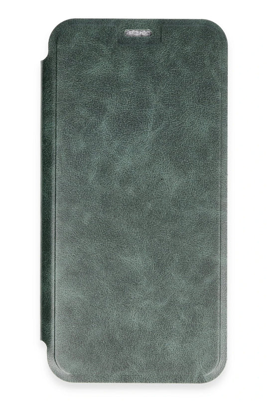 iPhone 16 Plus Flip Cover Kılıf - Koyu Yeşil 2