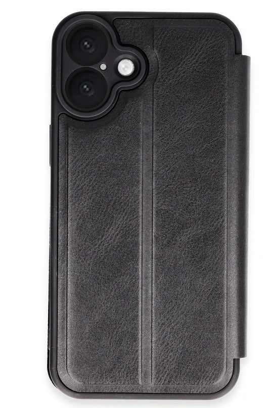 iPhone 16 Plus Flip Cover Kılıf - Siyah