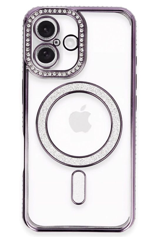 iPhone 16 Plus Joke Simli Magneticsafe Kılıf - Derin Mor