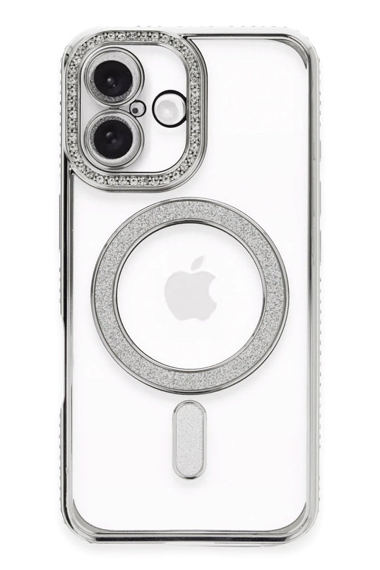 iPhone 16 Plus Joke Simli Magneticsafe Kılıf - Gümüş