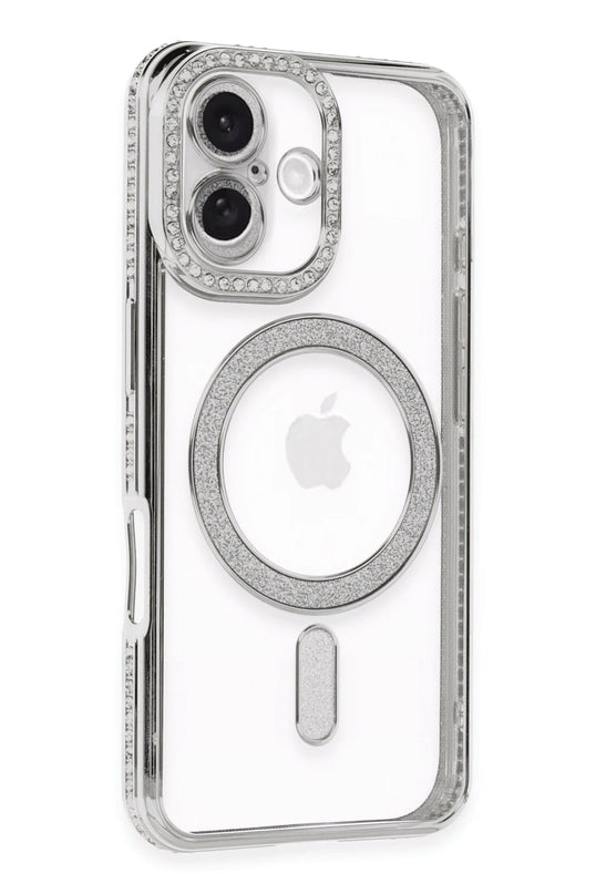 iPhone 16 Plus Joke Simli Magneticsafe Kılıf - Gümüş 2