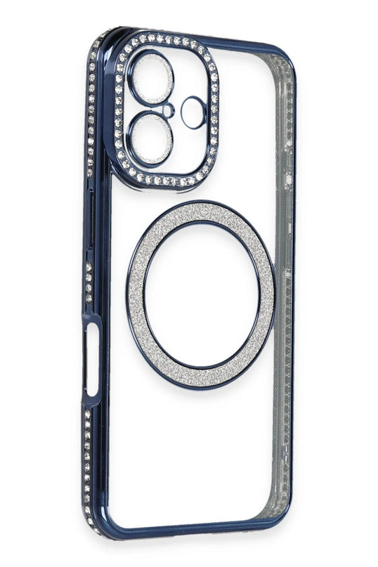 iPhone 16 Plus Joke Simli Magneticsafe Kılıf - Lacivert 2