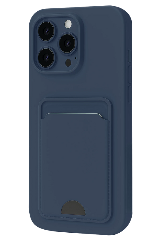 iPhone 16 Plus Kelvin Kartvizitli Silikon Kılıf - Lacivert