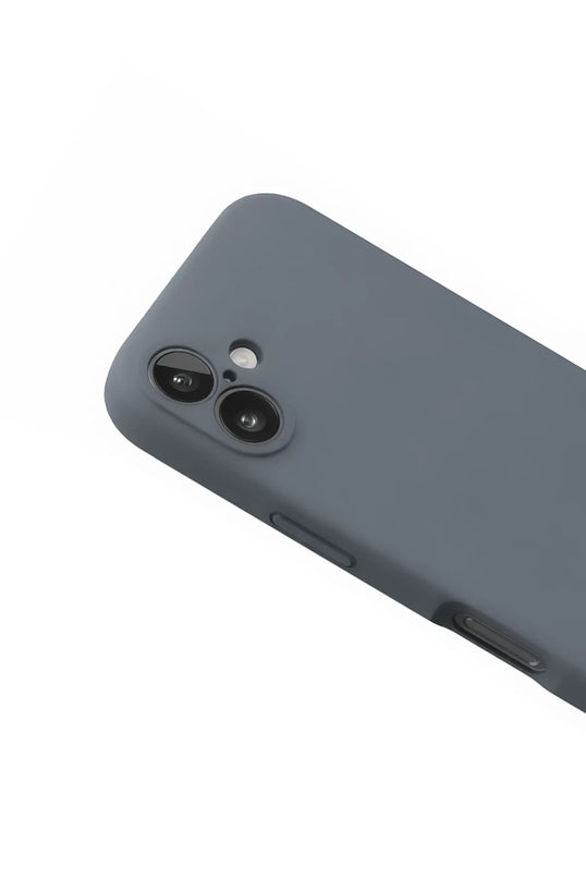 iPhone 16 Plus Nano içi Kadife Silikon Kılıf - Gri 3