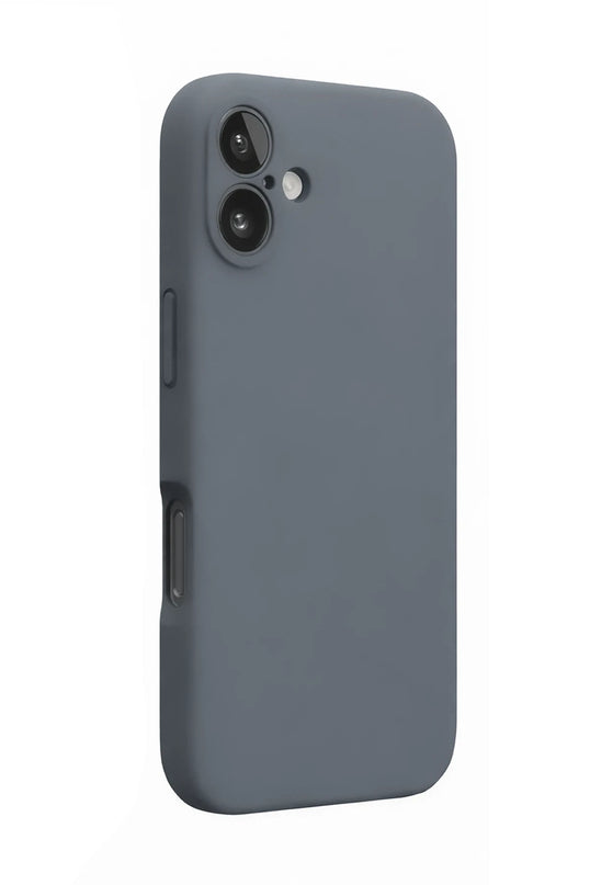 iPhone 16 Plus Nano içi Kadife Silikon Kılıf - Gri 2