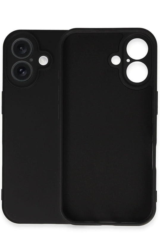 iPhone 16 Plus Nano içi Kadife Silikon Kılıf - Siyah 3