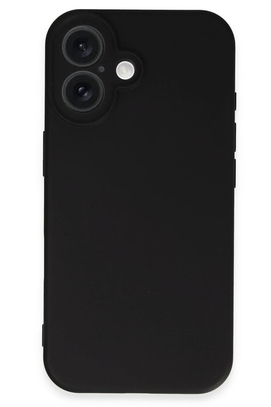 iPhone 16 Plus Nano içi Kadife Silikon Kılıf - Siyah 4