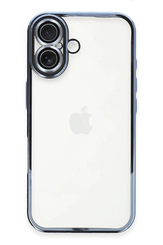 iPhone 16 Plus Razer Lensli Silikon Kılıf - Açık Mavi