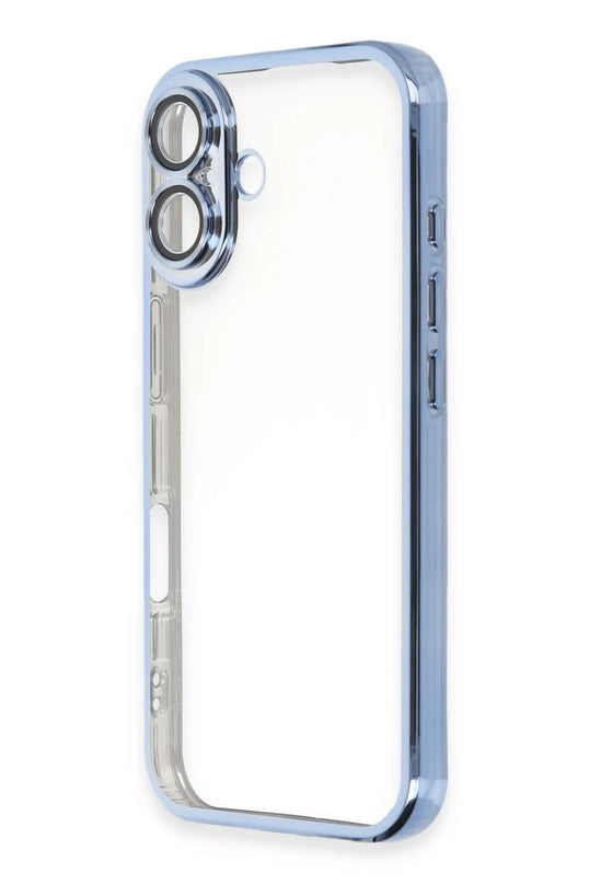 iPhone 16 Plus Razer Lensli Silikon Kılıf - Açık Mavi 2